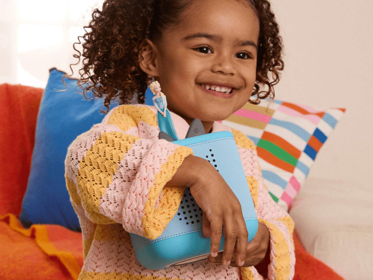 Child Enjoying A Tonie And Toniebox 2, An Audio Player For Kids