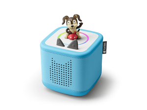 Sky Blue Toniebox 2, an audio player for kids with Playtime Puppy audio figurine