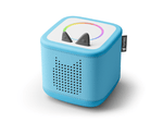 Top view of sky blue Toniebox 2 an audio player for kids, used with Tonie audio figurines and Tonieplay games