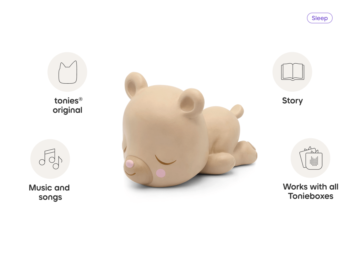 Sleepy bear audio figurine, inspiring audio journeys and imaginative play