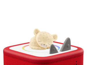 Sleepy Jaguar- Lullabies from the Sleepy Jungle Tonie on a red Toniebox 2 ready to play audio stories and songs