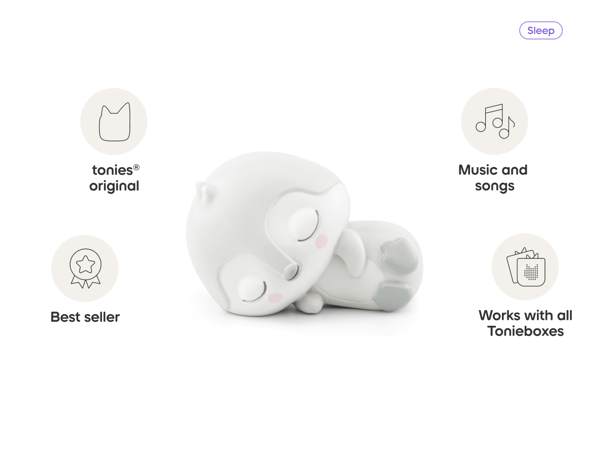 Sleepy penguin audio figurine, inspiring audio journeys and imaginative play
