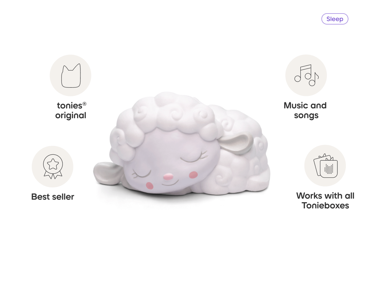 Sleepy Sheep audio figurine, inspiring audio journeys and imaginative play