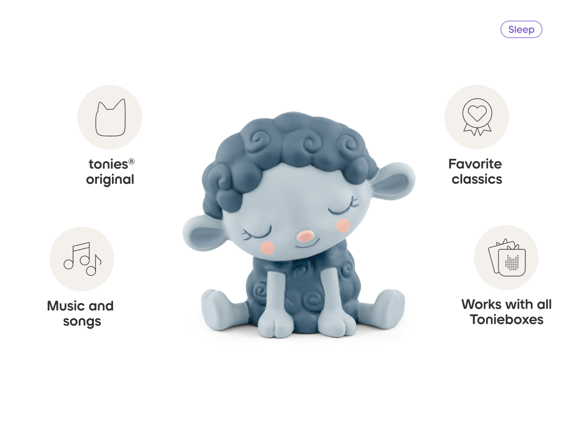 Sleepy Sheep Lullabies from the Meadow Tonie audio figurine, inspiring audio journeys and imaginative play