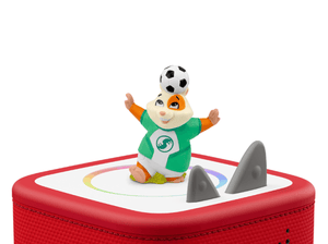 All-Star Animals-The Golden Whistle Games Soccer Tonie on a red Toniebox 2 ready to play audio stories and songs