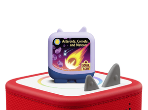 Space Explorers Club 2 Pocket Tonies on a red Toniebox 2 ready to play audio stories and songs curated for kids