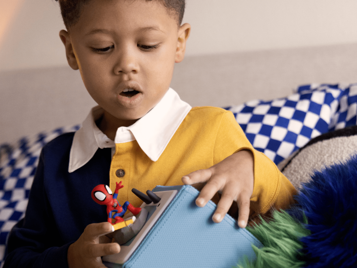 Child Playing With Marvel'S Spidey And His Amazing Friends: Spidey Tonie