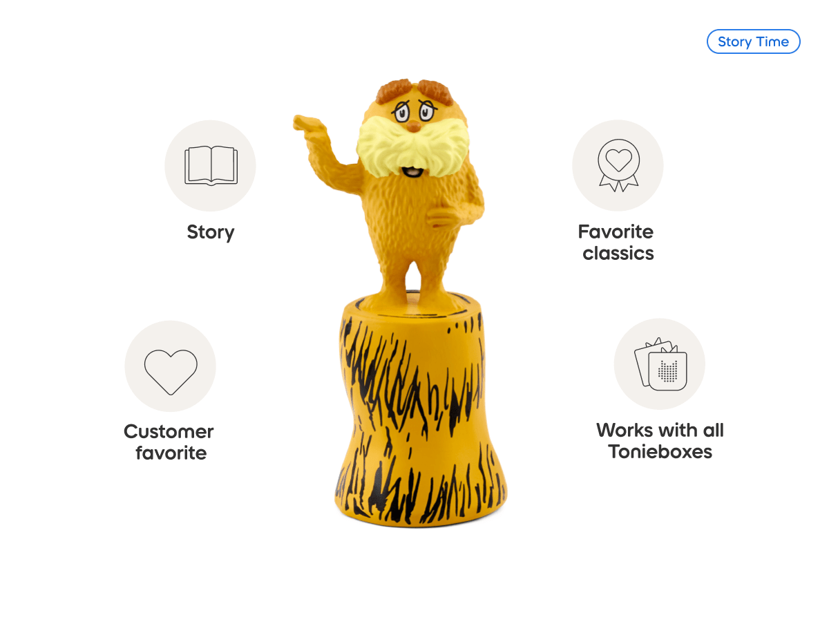 Dr. Seuss- The Lorax Tonie audio figurine, inspiring audio journeys and imaginative play