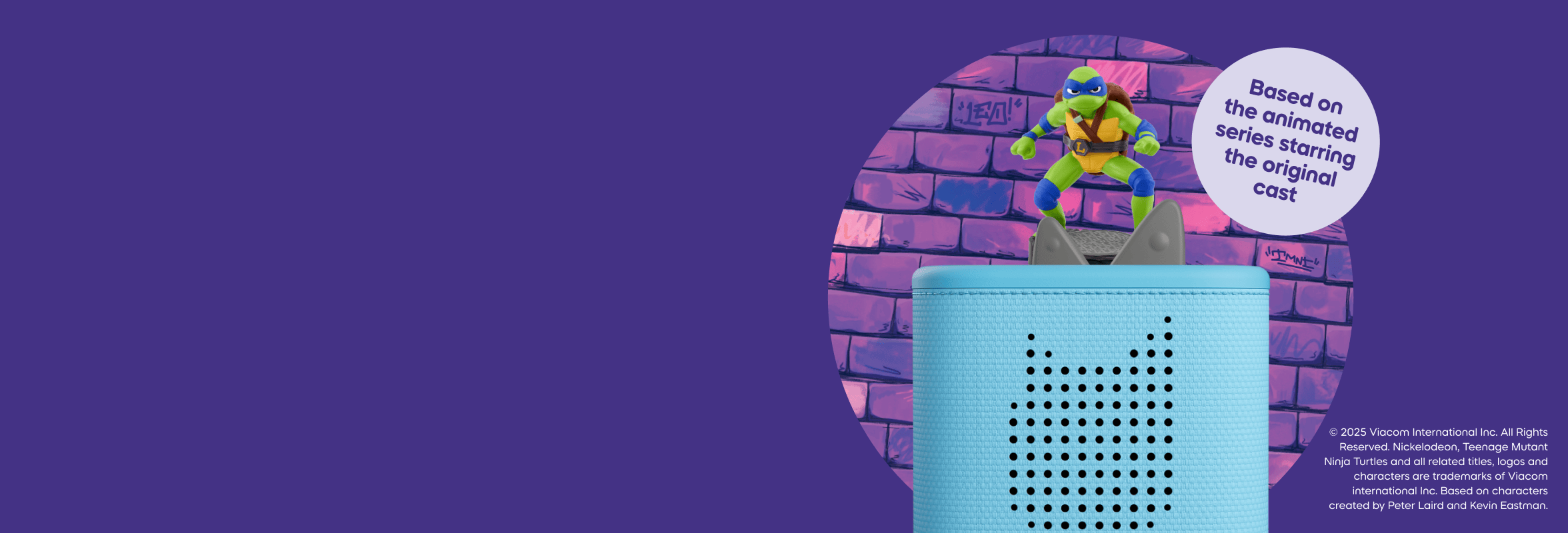 Tales of Teenage Mutant Ninja Turtles: Leonardo Tonie on a blue Toniebox 2