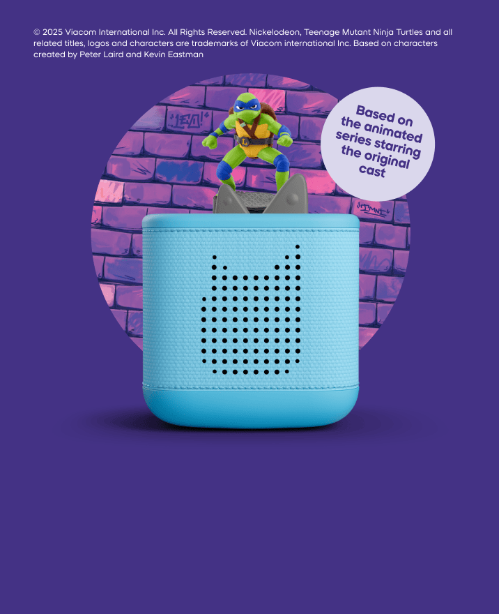 Tales of Teenage Mutant Ninja Turtles: Leonardo Tonie on a blue Toniebox 2