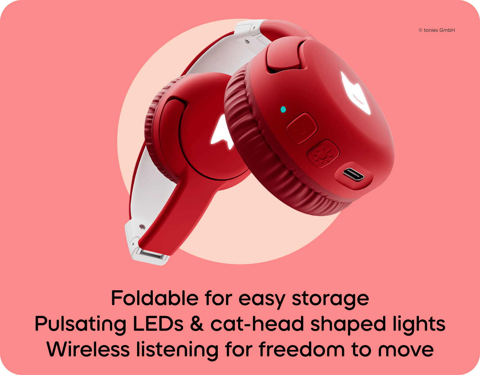 red tonies bluetooth headphones 