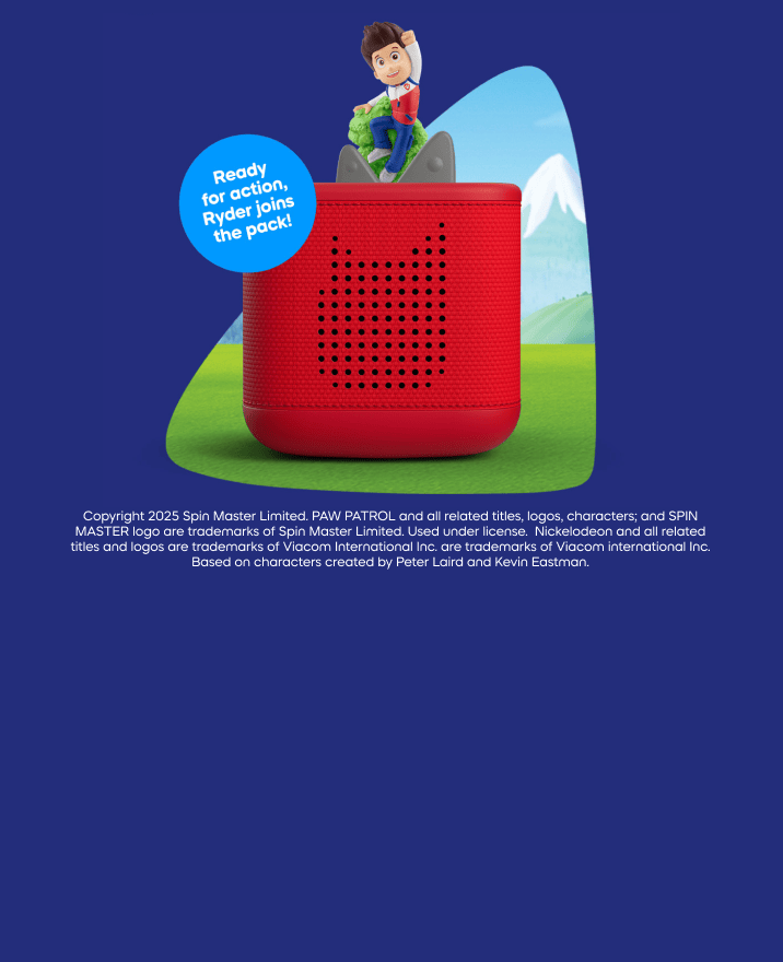 Ryder Tonie with red Toniebox 2