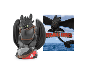 How to Train Your Dragon-Toothless Tonie audio figurine with content illustration