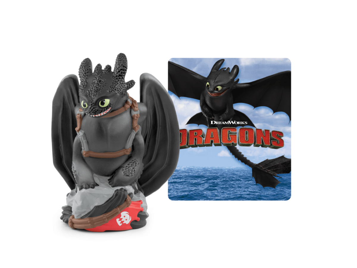 How to Train Your Dragon-Toothless Tonie audio figurine with content illustration