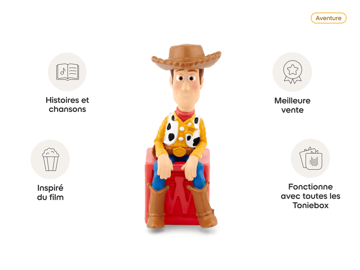 Disney Toy Story Tonie (Français) audio figurine, inspiring audio journeys and imaginative play