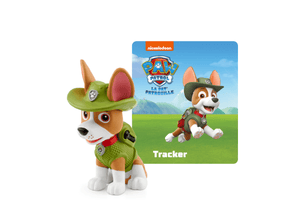 French Tracker Paw Patrol Tonie audio figurine with content illustration