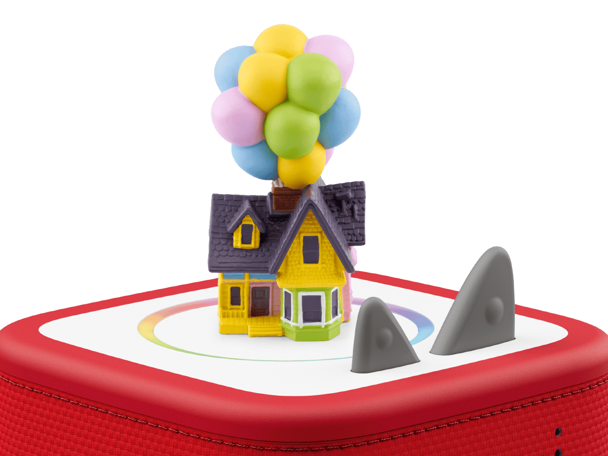 Disney & Pixar Up Tonie on a red Toniebox 2 ready to play audio stories and songs
