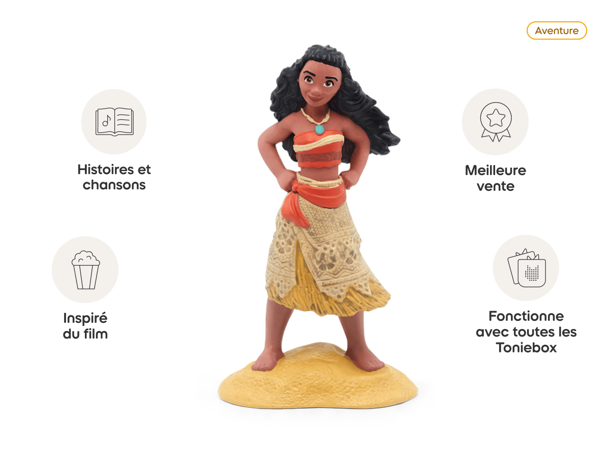 Disney Vaiana Tonie (Français) audio figurine, inspiring audio journeys and imaginative play
