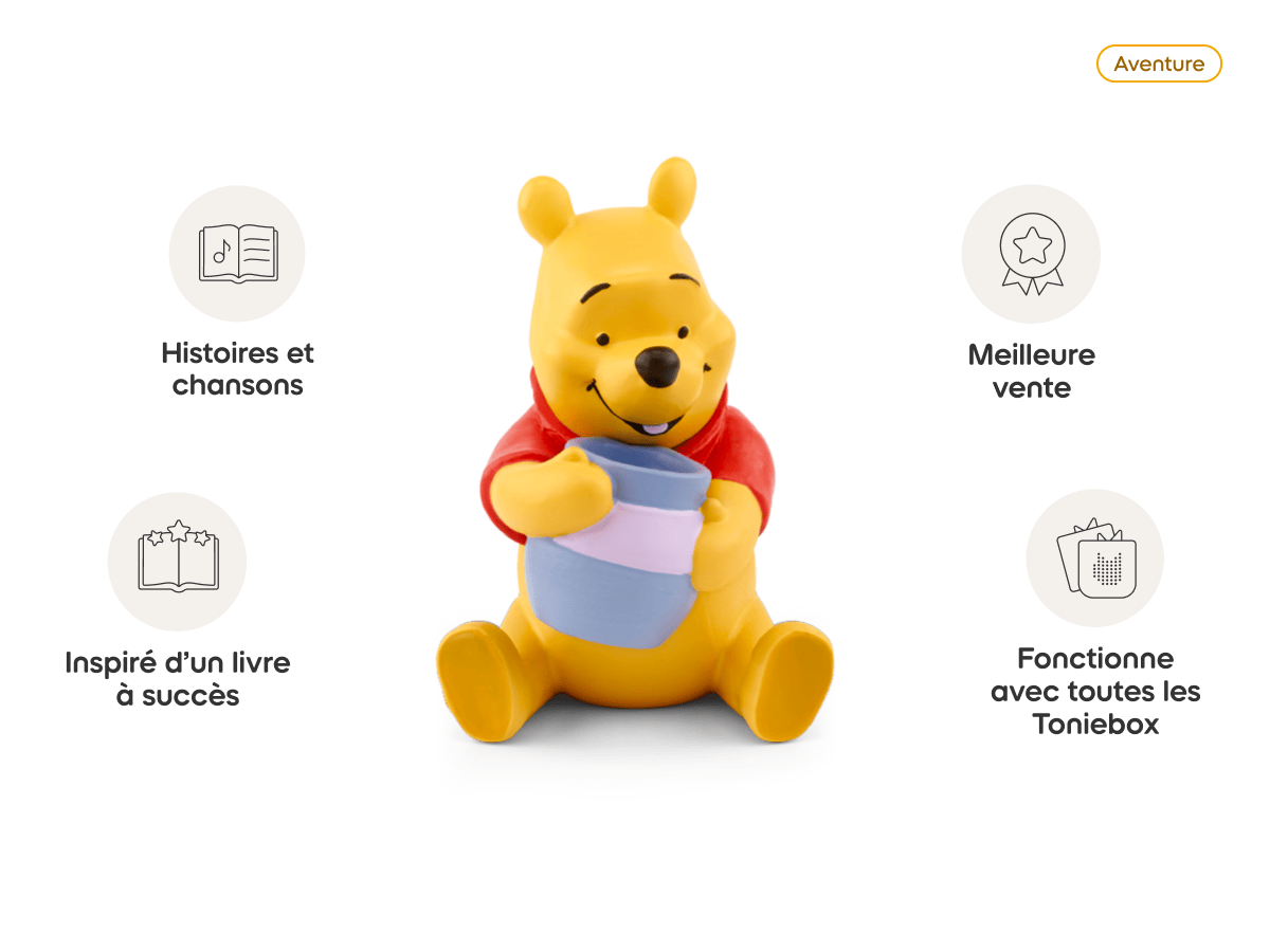 Disney Winnie L'Ourson Tonie (Français) audio figurine, inspiring audio journeys and imaginative play