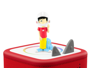 Wonder Tonie on a red Toniebox 2 ready to play audio stories and songs