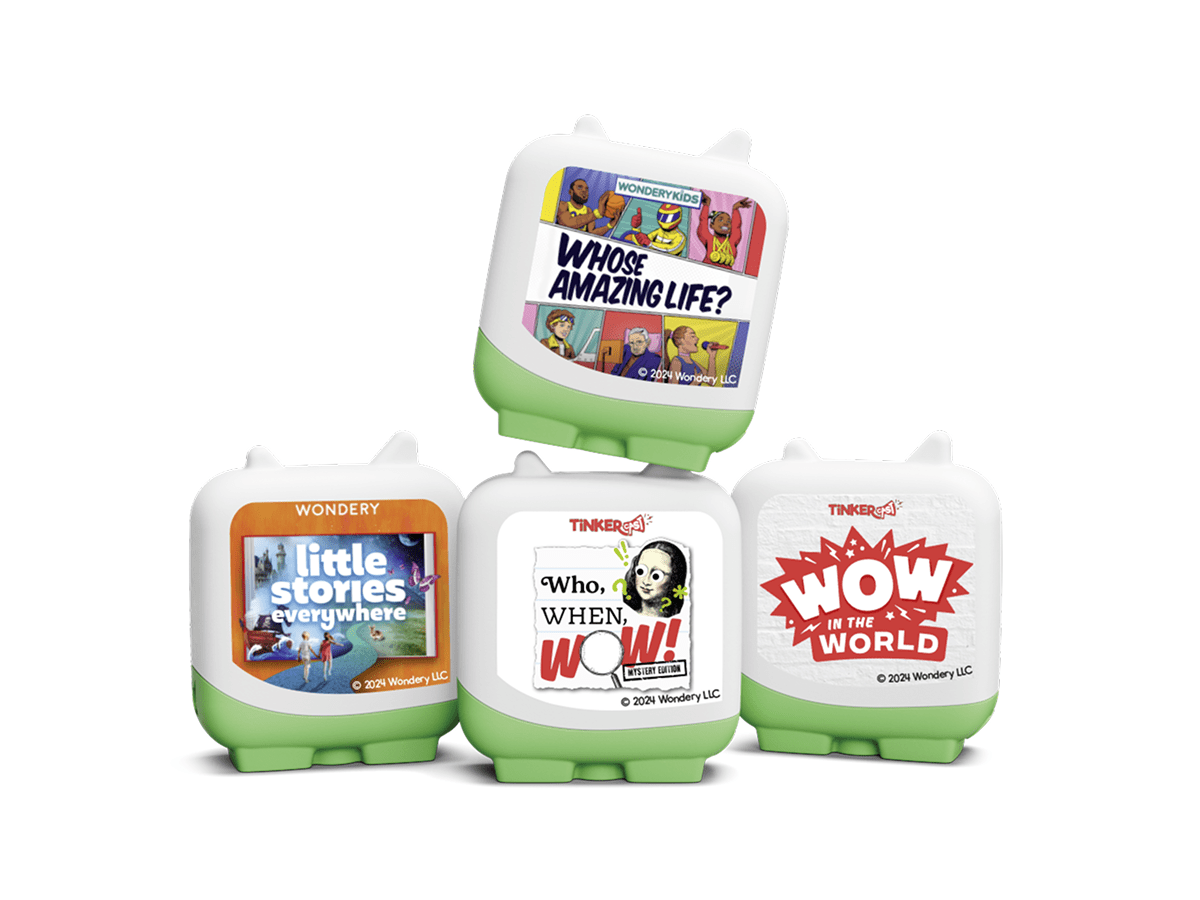 wondery kids clever tonies audio figurine for the Toniebox, which plays audio content