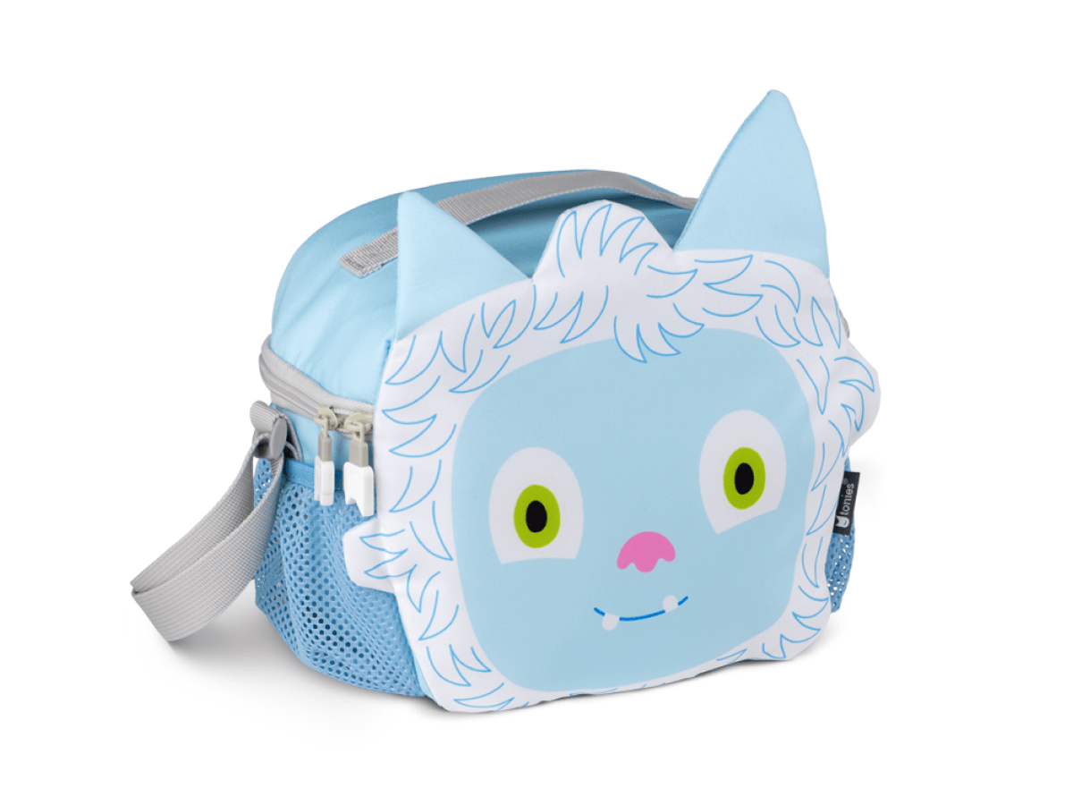 Tilted view of Toniebox Character Bag - Yeti
