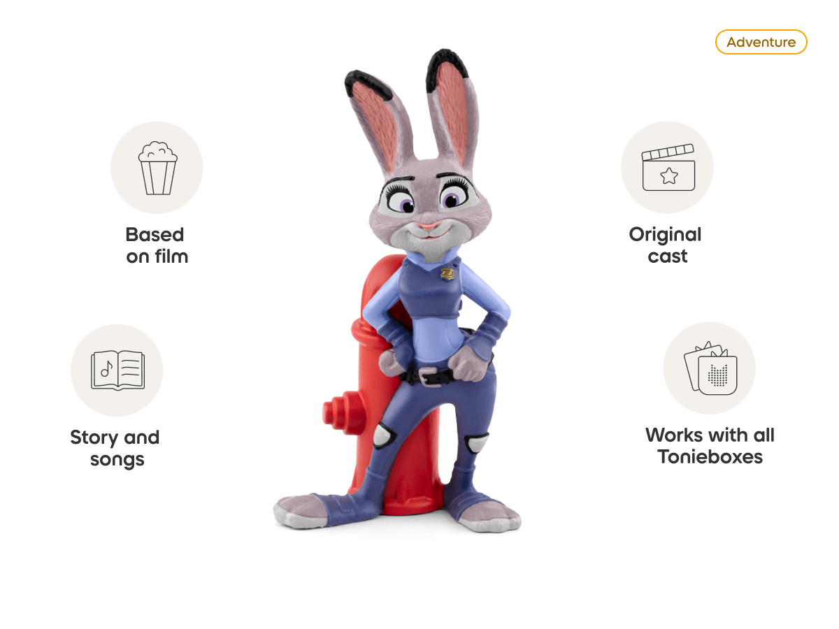 Disney Zootopia Tonie audio figurine from the adventure category, inspiring audio journeys and imaginative play
