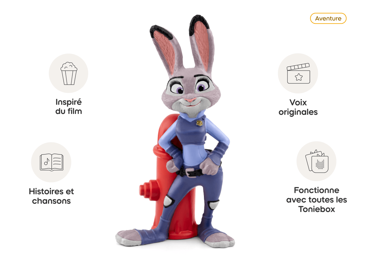 Disney Zootopie (French) Tonie audio figurine from the aventure category, inspiring audio journeys and imaginative play