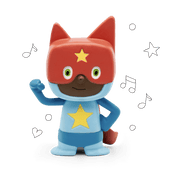 red and blue superhero creative tonie with doodles