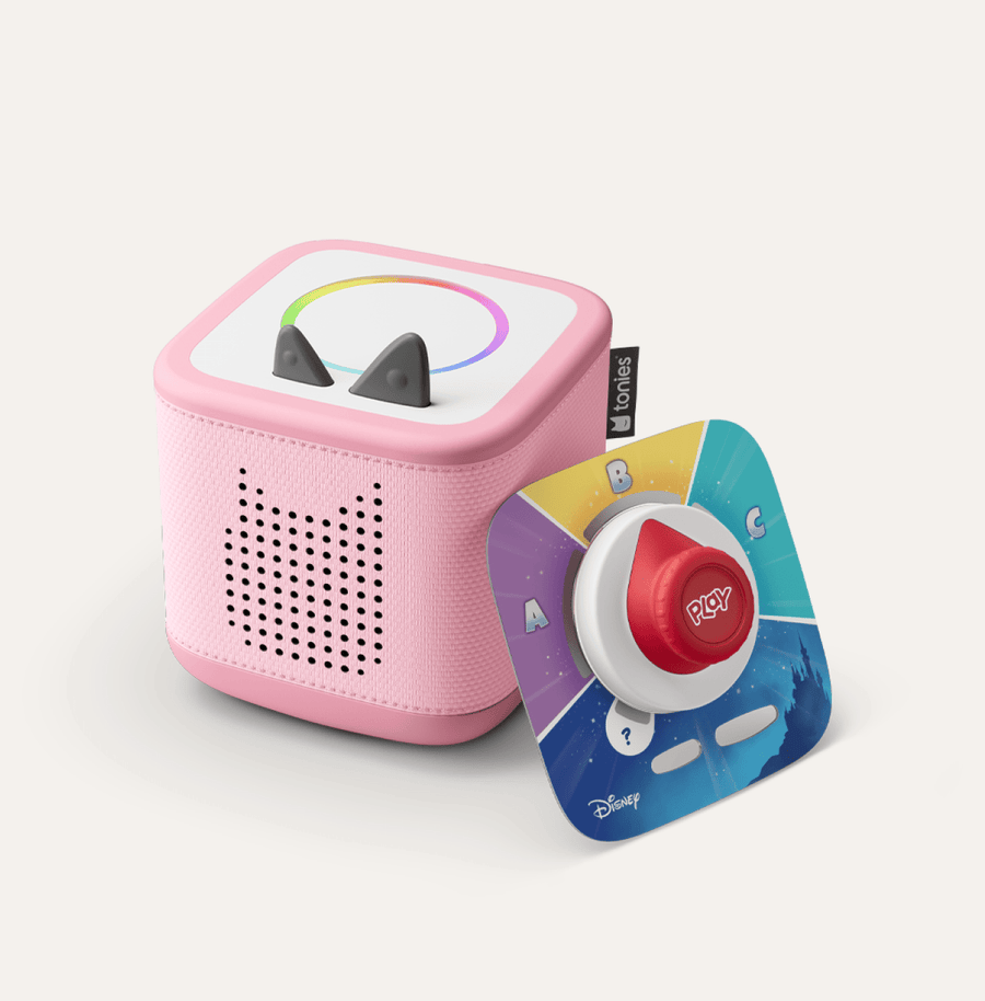 pink Toniebox 2 with Disney Tonieplay game and controller