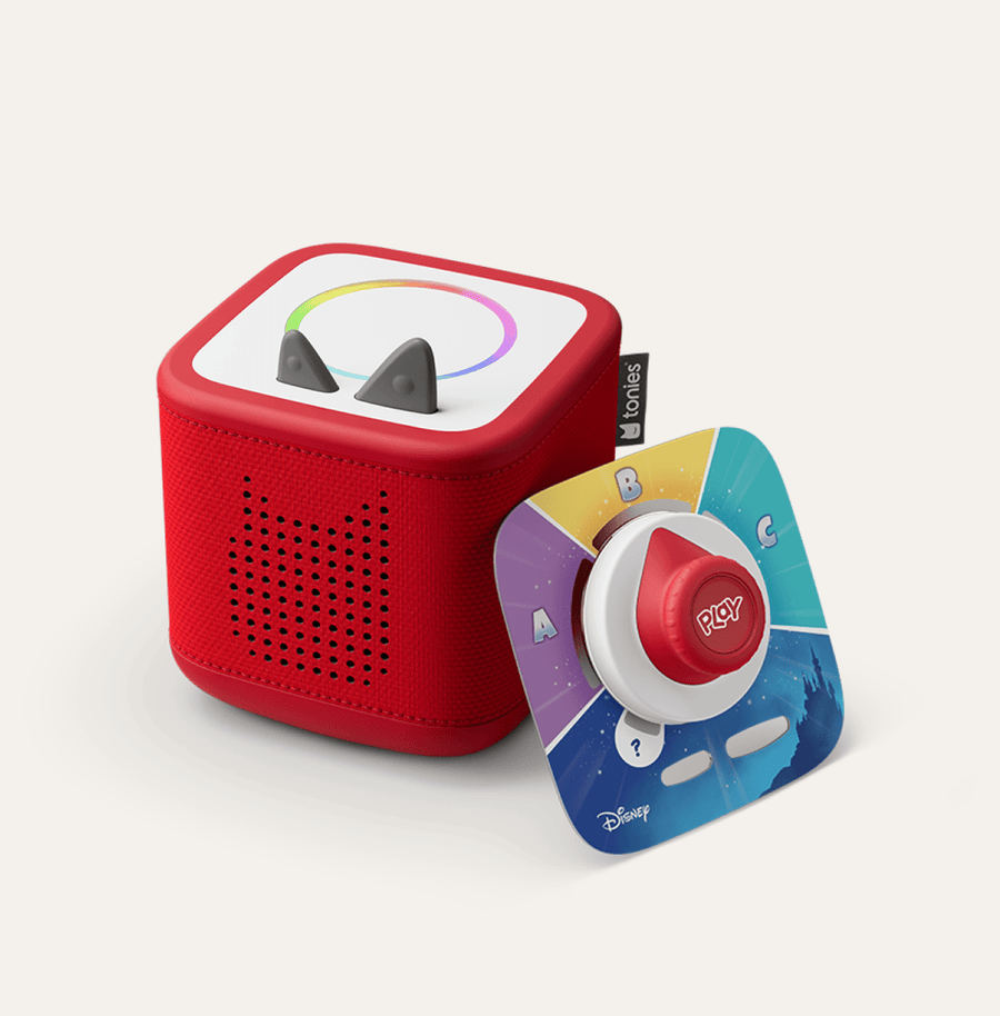 red Toniebox 2 with Disney Tonieplay game and controller